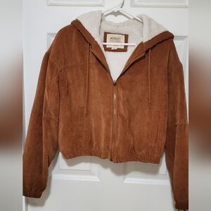 Ashley By 26 International Tan Corduroy Teddy Jacket
